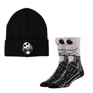 NWT Nightmare Before Christmas Jack Skellington Beanie and Socks